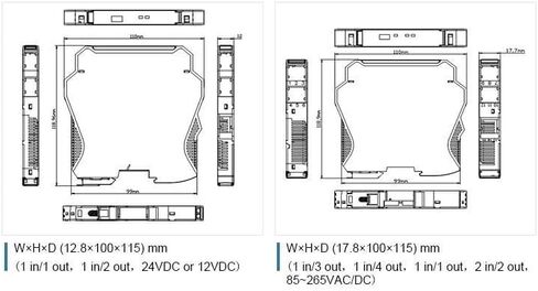 2 الإدخال 4-20MA إلى 2 الإخراج 4-20MA الطاقة النشط 24VDC لمستشعر سلكي 2 حواجز جوهرية (4-20MA إلى 0-10V ، 2 في 2 OUT) in Kuwait