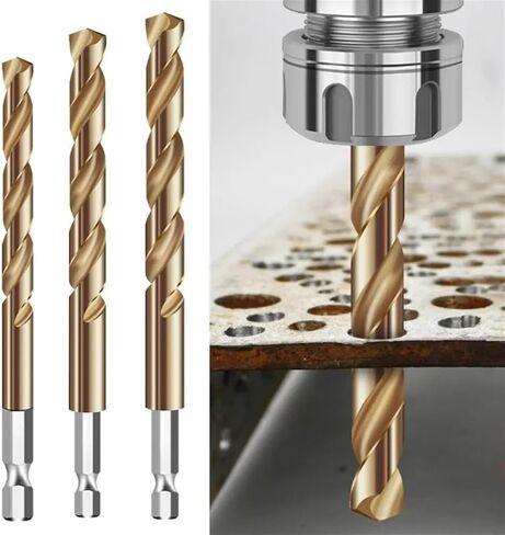 1Pcs Twist Drill 1/4 Hex Shank Drill Bit Set Hexagonal Handle Twist Drill Replacement Practical Power Tools(8mm) in Kuwait
