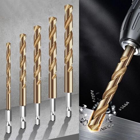 1Pcs Twist Drill 1/4 Hex Shank Drill Bit Set Hexagonal Handle Twist Drill Replacement Practical Power Tools(8mm) in Kuwait