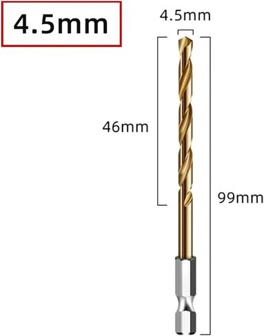 1Pcs Twist Drill 1/4 Hex Shank Drill Bit Set Hexagonal Handle Twist Drill Replacement Practical Power Tools(8mm) in Kuwait