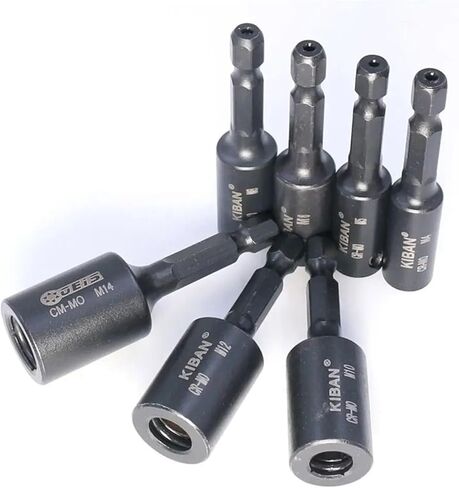 M4~M14 Socket Collet Wrench Tap Socket Thread Screw Chuck Alloy Steel Die Socket Adapter for Electric Screwdriver/Drill 1Pcs(M8) in Saudi Arabia