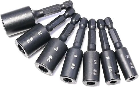 M4~M14 Socket Collet Wrench Tap Socket Thread Screw Chuck Alloy Steel Die Socket Adapter for Electric Screwdriver/Drill 1Pcs(M8) in Saudi Arabia