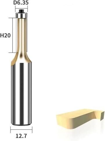 6.35mm 12.7mm شانك شانك القاطع قطع طحن القطع قطع آلة الجهاز بت من الأداة الخشبية دائمة 1PCS (03) in Saudi Arabia