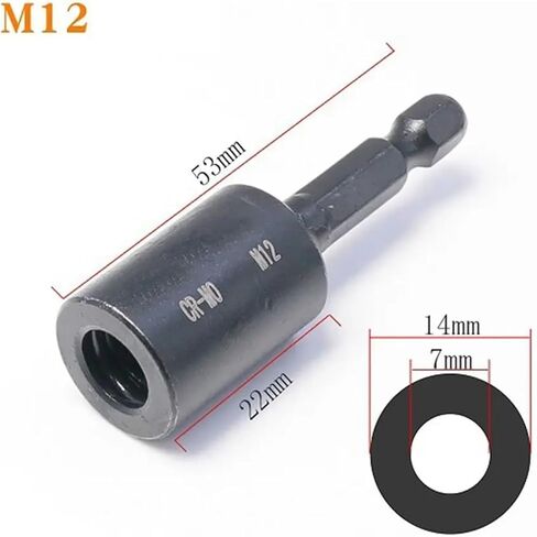 M4~M14 Socket Collet Wrench Tap Socket Thread Screw Chuck Alloy Steel Die Socket Adapter for Electric Screwdriver/Drill 1Pcs(M8) in Saudi Arabia