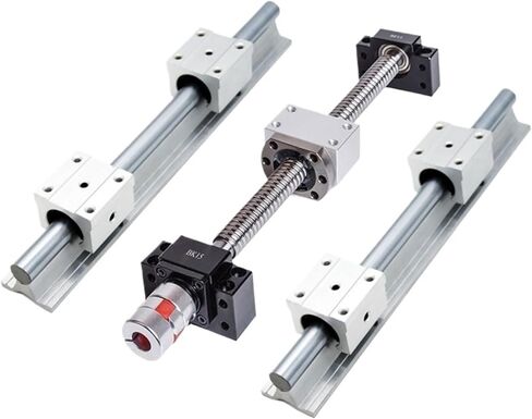 Linear Motion Ball Screw Precision Part 300-500mm Ball Screw Kit 2pcs SBR16 Linear Guides with 4pcs SBR16UU Slider Blocks+1 Kit SFU1610(300mm) in Saudi Arabia