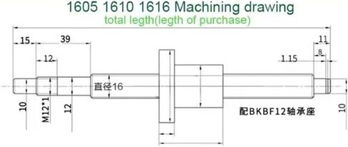 Linear Motion Ball Screw Precision Part 300-500mm Ball Screw Kit 2pcs SBR16 Linear Guides with 4pcs SBR16UU Slider Blocks+1 Kit SFU1610(300mm) in Saudi Arabia