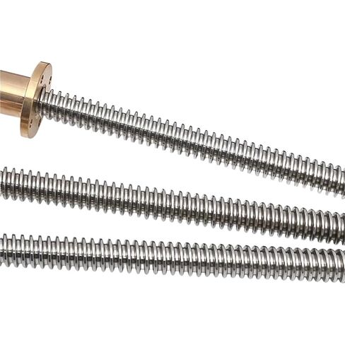 Double nut Ball Screw Control Machine 1pcs Stainless Steel Trapezoidal Screw T12*3+Flang Nut 100 150 200 250 300 350 400 450 500 600 800 900 1000mm(550MM) in Kuwait