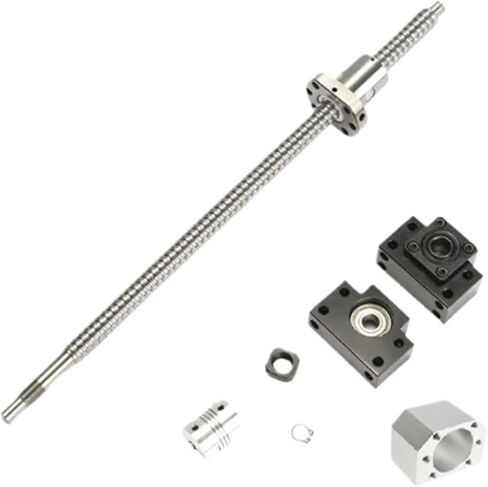 جزء من الكرة المسمار الكرة الخطية جزء SFU1605 L250-1000mm كرات الكرة مع الجوز واحد+BKBF12+DSG16H+اقتران الأجزاء C7 نهاية الآلات (800 مم) in Saudi Arabia