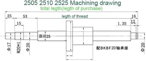 الجزء الدقيق للكرة الخطية جزء 300-1000 مم KIT KIT 2PCS SBR25 أدلة خطية مع 4pcs SBR25UU CLOCKS+1 KIT SFU2510 (500 مم) in Saudi Arabia