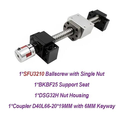 الجزء الدقيق كرة الحركة الخطية الجزء 300-1000MM SFU3210 C7 مع صامدة واحدة+BKBF25+DSG32H+20 * 19MM مقرنة للطابعة ثلاثية الأبعاد (600 مم) in Kuwait