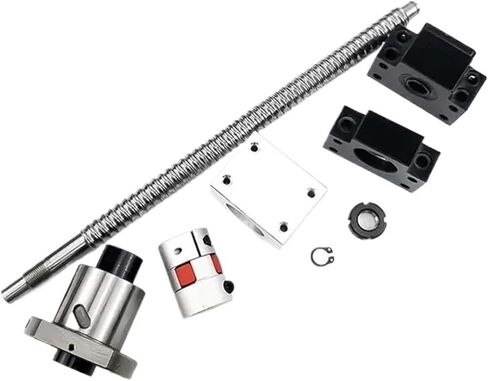 دقة كرة محرك خطية الجزء 200-1000mm SFU2505 C7 كرات الكرة مع الجوز المفرد + BKBF20 + D40L66 14x17mm اقتران + DSG25H Nut Housing (250mm) in Saudi Arabia