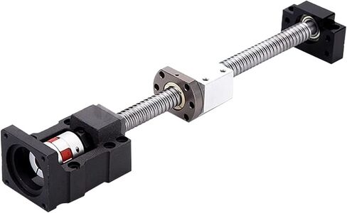 Linear Motion Ball Screw Precision Part C7 Ball Screw Kit with Single Nut+BF15+DSG20H+Coupling+HM15-57 Motor Mount SFU2010 L300-500mm for 3D Printer Part(500mm) in Saudi Arabia