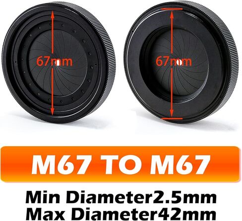 فتحة فتحة القزحية القابلة للتعديل IRIS M42 إلى M42 IRIS APERTURE DIAPHRAGM ADAPTER OPTICALIGM 1.5-29MM MODULE RING in Kuwait