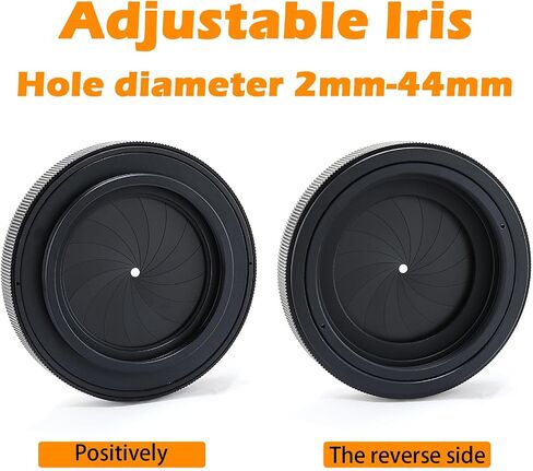 Adjustable Iris Aperture Diaphragm M42 to M42 Iris Aperture Diaphragm Adapter Optical Diaphragm 1.5-29mm Lens Module Adapter Ring in Saudi Arabia