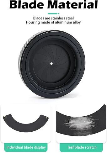Adjustable Iris Aperture Diaphragm M42 to M42 Iris Aperture Diaphragm Adapter Optical Diaphragm 1.5-29mm Lens Module Adapter Ring in Saudi Arabia