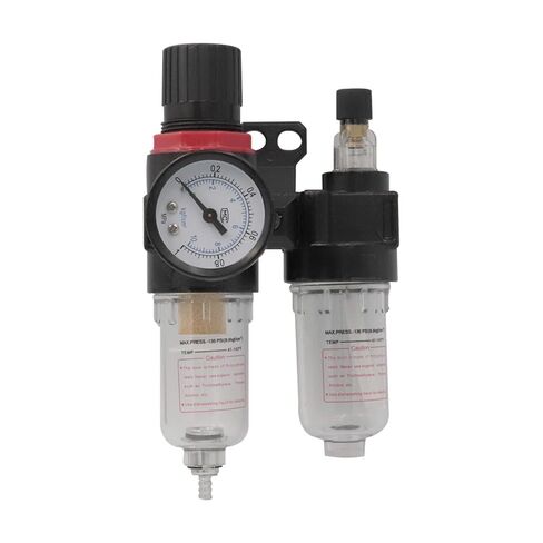 Pneumatic 1/4 بوصة AFC2000 مجموعة منظم ضغط مرشح الهواء （0-145 psi） العنصر الهواء ، فاصل زيت مرشح الضاغط (أسود) in Saudi Arabia