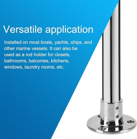 Durable Marine Grade Boat Hand Rail Base, 316 Stainless Steel Round 90 Degree Base Rail Fitting for 7/8 inch or 1 inch Tube (2-Pack) in Kuwait