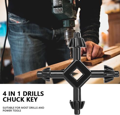 4 in 1 Multifunctional Alloy Drills Chuck Key Universal Replacement Tool for Handheld Drilling and Power Tools Durable Lightweight Compact Size in Saudi Arabia