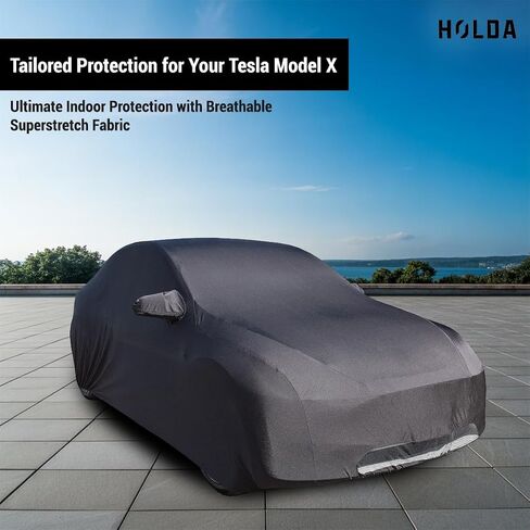 Superstretch Custom Indoor Car Cover, Compatible with Tesla Model 3 – Soft Satin, Breathable & Dust Protection, Snug Fit by Holda in Saudi Arabia