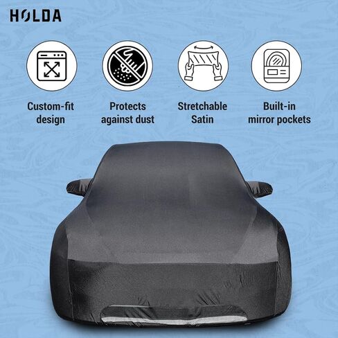 Superstretch Custom Indoor Car Cover, Compatible with Tesla Model 3 – Soft Satin, Breathable & Dust Protection, Snug Fit by Holda in Saudi Arabia
