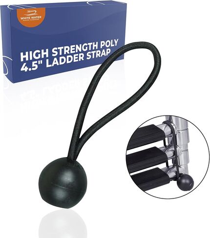 White Water - 4-1/2" Black High Strength Ladder Strap | Secure Telescoping Boat Ladder Retention | Marine-Grade Tie-Down for Boats, Yachts, RVs | Saltwater & UV Resistant | Easy Install | 1 Pack in Saudi Arabia