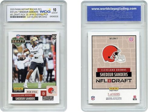 2025 Panini SHEDEUR Sanders NFL Draft Pick #144 Rookie Card #NFLDN-7 - Graded GEM Mint 10 in Saudi Arabia