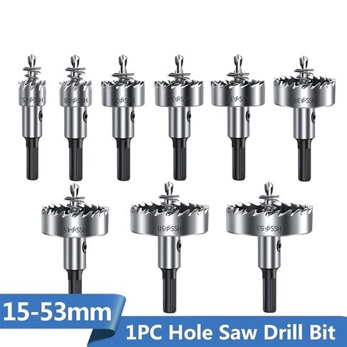 حفرة مثقاب الحفر الفولاذ المقاوم للصدأ فتحة فتحة فتحة مثقبة لأداة حفر الحديد من سبيكة المعادن 1pcs (الحجم: 40 مم) in Kuwait