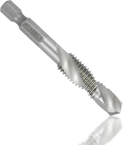 Hex Shank Metric Tap Combined Tap and Drill Spiral Flute Hss Thread Thread Scal Thering Thercing Tool M3 M4 M5 M6 M8 M10 M12 1PCS (Color: M4) in Kuwait