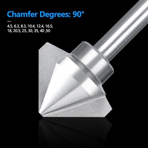 Countersink Drill Bit 4.5-50mm High Speed Steel 3 Flute 90 Degrees Chamfering Wood Metal Hole Drilling Tool 1Pcs (Color : 10.4mm) in Saudi Arabia