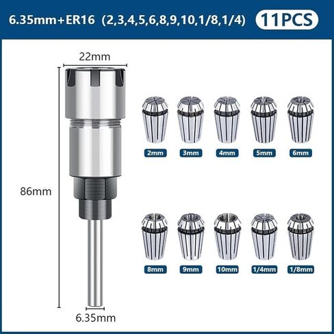 حامل الخشب 1/4 شانك بوتيد البت قضيب ER16 ER20 Collet Chuck Set 1PCS (الحجم: النوع 3) in Kuwait