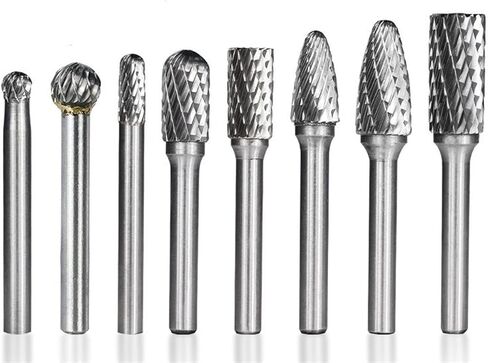 6mm-12mm Carbide Burr Drill Bits for Engraving 6mm Rotary Cutter Rotary File for Metal Hand Tool 8 Pcs/Set in Saudi Arabia