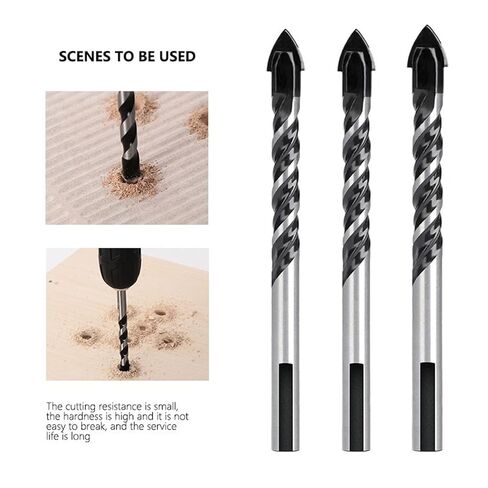 الحفر بت 6/8 مم متعدد الوظائف الزجاجية البلاط المعادن الحفر مثلث الماس الماس الحفر الخشبية الخشب اللكم 10pcs/مجموعة (اللون: 6 مم 10pcs) in Kuwait