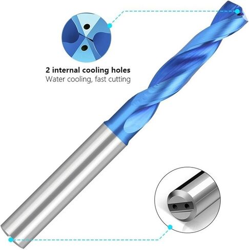 Drill Bit 3D Carbide Bits 3-12mm Cooling Drill Spiral Twist Drill Bit Blue Coating Hole Drill for Metal 1Pcs (Color : 3.3x4x20x60L) in Saudi Arabia
