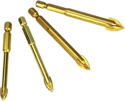 Carbide Glass Drill Bit Set Alloy Carbide Point with 4 Cutting Edges Tile Glass Cross Spear Head Drill Bits 6/8/10/12mm 1Pcs (Color : 6mm) in Saudi Arabia