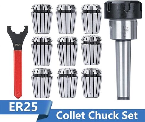 ER25 SPRING COLLET 3-16MM مع um type er brench nut و mtb2/mtb3/mtb4/mTA2/mTa3/mTa4 Morse taple taple staper 1set (الحجم: 11pcs mtb2 set) in Kuwait