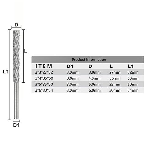3 ملم شانك دوارة الحفر بتات 3/4/5/6 مم قطع مزدوجة قطع دوار لانتقاد أداة طحن الخشب 1pcs (اللون: 3x6x30x54) in Kuwait