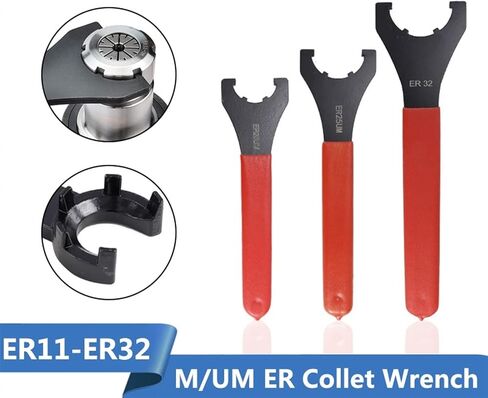 اكتب ER COLLET Chuck Nut Wrench 1PC ER11/ER16/ER20/ER25/ER32 TOOL TOOL SPENNER 1PCS (الحجم: ER25UM) in Saudi Arabia