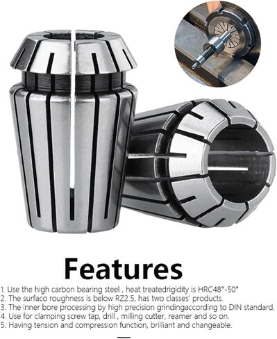 Spring Collet ER25 Precision Collet Clamp Chuck 1.0-16.0mm Collet Chuck حامل لحامل طحن المخرطة 1PCs (الحجم: 1PC ER25-14.0 مم) in Kuwait