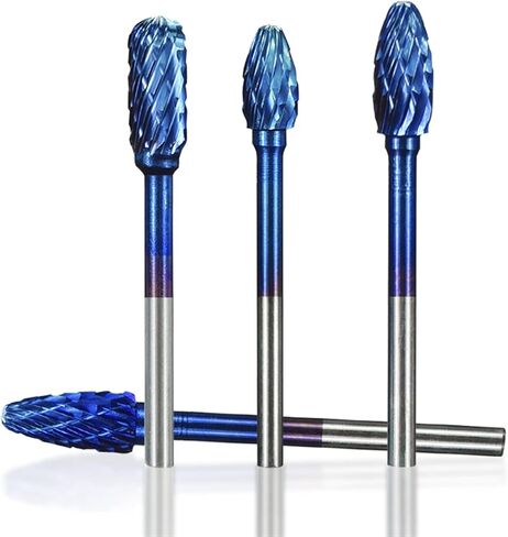 1 Box 3mm Shank Tungsten Carbide Rotary Burrs 6mm Diameter Double Cut Routary in Kuwait