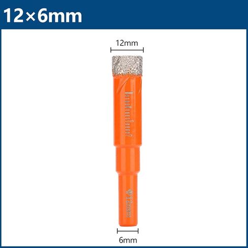 بتات الماس المليون المليون بتات الحفر 6/8/10/10/12 مم قاطع المنشار لأداة الحفر الزجاجية الرخامية من البلاط 1PCs (اللون: 6 مم ، الحجم: 6 مم) in Kuwait