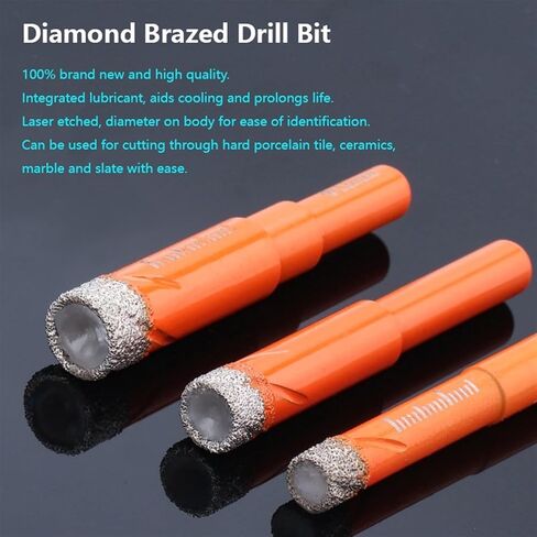 بتات الماس المليون المليون بتات الحفر 6/8/10/10/12 مم قاطع المنشار لأداة الحفر الزجاجية الرخامية من البلاط 1PCs (اللون: 6 مم ، الحجم: 6 مم) in Kuwait