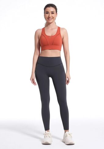 Womens' Sports Bras Tops for Yoga Fitness Soft Integrated-Underwear Hollow Strap Back Padded Medium Impact YOYB06R2 in Kuwait