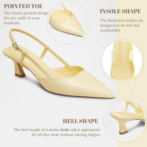 أحذية مضخة Slingback للنساء مع كعب بوصة 2 in Kuwait