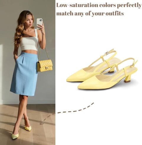 أحذية مضخة Slingback للنساء مع كعب بوصة 2 in Kuwait