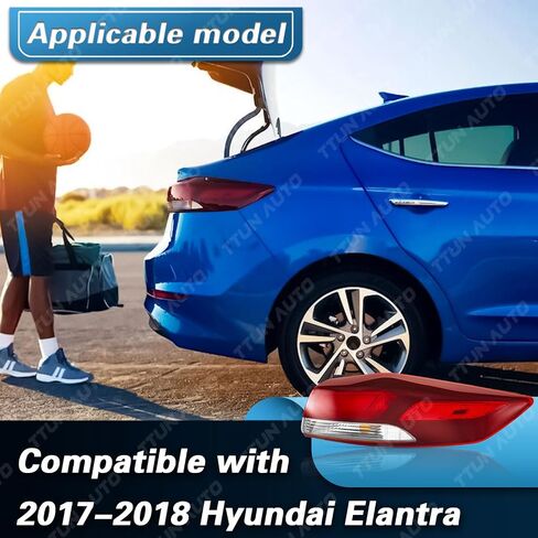 Compatible with 2017-2018 Hyundai Elantra Tail Light Outer Brake Halogen Type 92402-F2020 (Passenger Side) in Kuwait