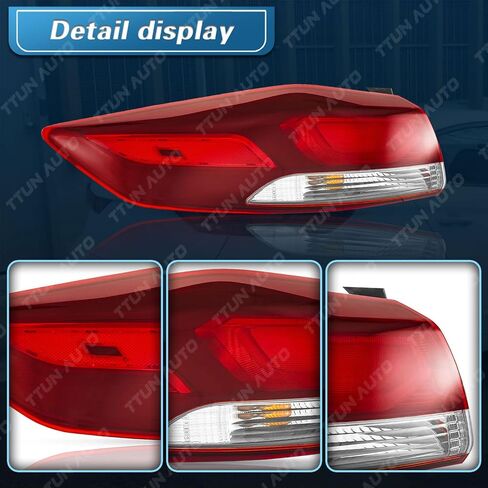 Compatible with 2017-2018 Hyundai Elantra Tail Light Outer Brake Halogen Type 92402-F2020 (Passenger Side) in Kuwait