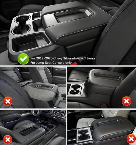 تغطية وحدة التحكم المركزية لعام 2014-2018 تشيفي سيلفرادو/GMC Sierra 1500 2500 3500 و 2015-2019 Tahoe/Yukon/Suburban ، غطاء واقعي للذراعين في مسند الأذرع (للحصول على لوحات مقعد دلو فقط) in Kuwait