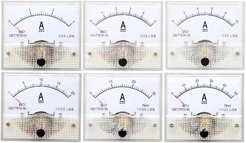 التناظرية AMP لوحة AMMETER 85C1 DC مؤشر نوع المقياس الحالي -10 إلى +10A 100MA/300MA/2A/5A/10A -100A 1PCS (DC30A) in Saudi Arabia