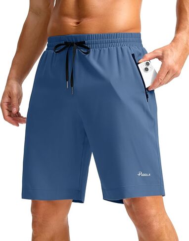 شورتات شورتات تجريبية جافة بدولا رجال شورتات شورتات صالة رياضية خفيفة الوزن (Blue Gray L9_M) in Saudi Arabia