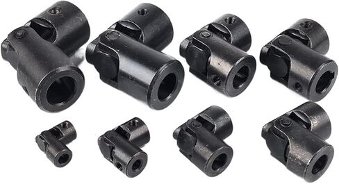 المفاصل العالمية 1pc مفصل Cardan Metal Cardan 6mm-22mm مكون من ثلاثة مقطعات توصيل محرك توصيل موصل توصيل محرك Gimbal Gimbal Mordware لتوصيل السيارات ، وسفن النماذج ، والروبوتات ، ET (8x16x42 in Saudi Arabia